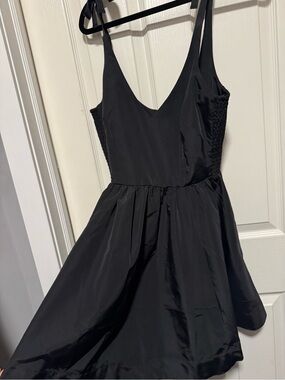 Old Navy Black V-Neck A-Line Mini Dress